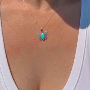 Butterfly Turquoise Pendant