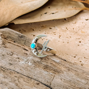 Moon Saguaro Ring