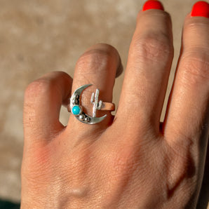 Moon Saguaro Ring