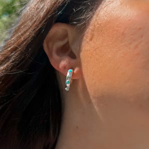 Turquoise Hoops