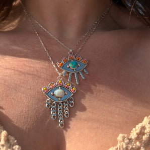 Beaded Evil Eye Pendants (options)