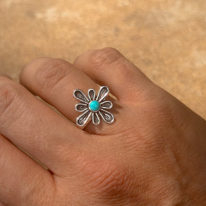 Floral Turquoise Ring 1