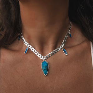 Charmin’ Curb Chain Necklace (Opal)