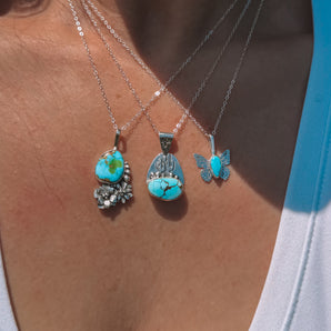 Floral Turquoise Pendant