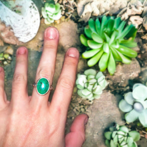 BAMBOO MOUNTAIN STAMPED RING ( SIZE 9 )