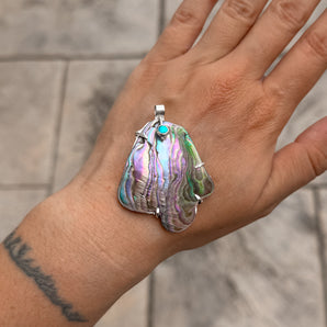 Raw Abalone Pendant