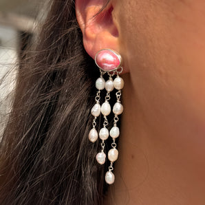 Pink Pearl Dangles
