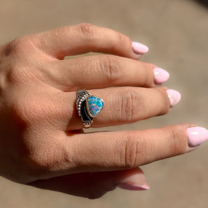 Boho Beaded Ring (size 8)