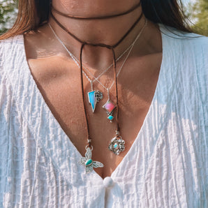 Leather Fields Necklace