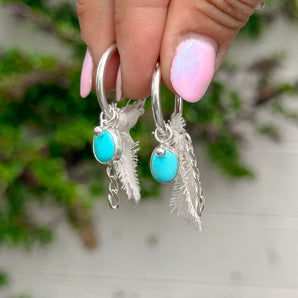Charmed Turquoise Hoops
