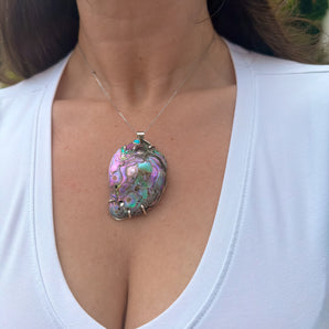 Raw Abalone Pendant