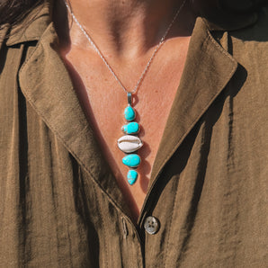 Cowrie Shell and Sonoran Pendant