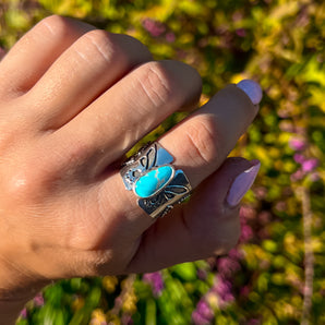 Butterfly Saddle Band Ring