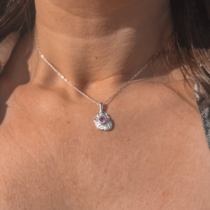 Amoebas Necklace (amethyst)