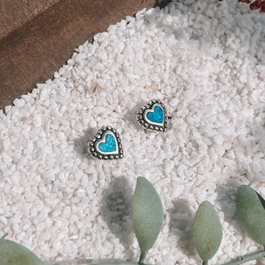 Heart Inlay Studs