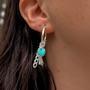 Charmed Turquoise Hoops