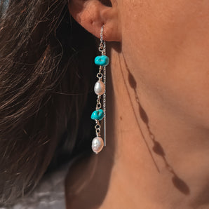 Pearl and Turquoise Threaders