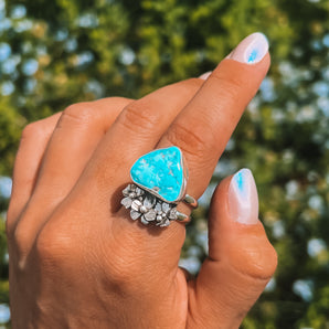 Floral Trail Ring (turquoise)