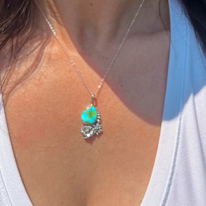 Floral Turquoise Pendant