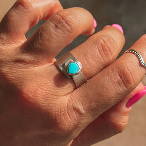 Turquoise Shield Ring