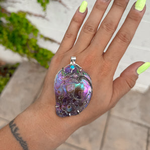 Raw Abalone Pendant