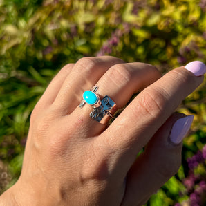 Flower Saddle Band Ring