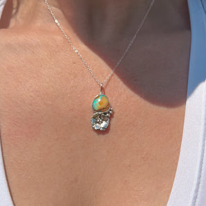 Floral Opal Pendant
