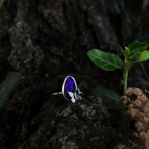 BUTTERFLY BOULDER OPAL RING