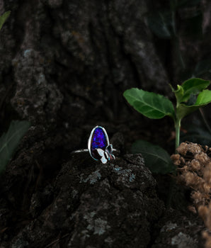 BUTTERFLY BOULDER OPAL RING