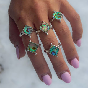 Abalone Stackin’ Rings (multiple options)