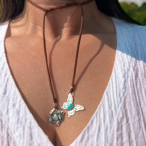 Leather Fields Necklace