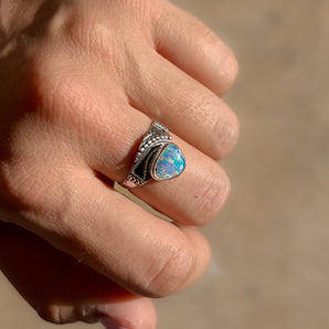 Boho Beaded Ring (size 8)