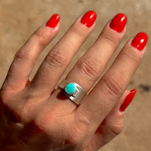 Turquoise Shield Ring