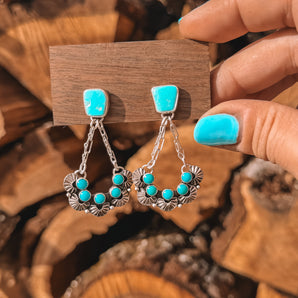 Stamped Crescent Earrings