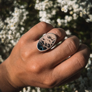 STEADFAST RING • FOSSILIZED PALM ROOT