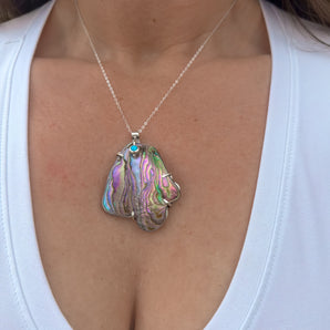 Raw Abalone Pendant