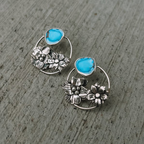 Golden Flower Studs