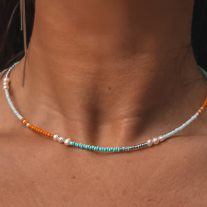 Pearl Seed Bead Necklace