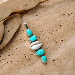 Cowrie Shell and Sonoran Pendant