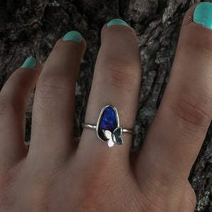 BUTTERFLY BOULDER OPAL RING