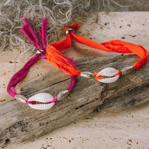Cowrie Silk Bracelet