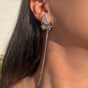 Opal Floral Dangles