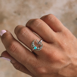 Moon Saguaro Ring